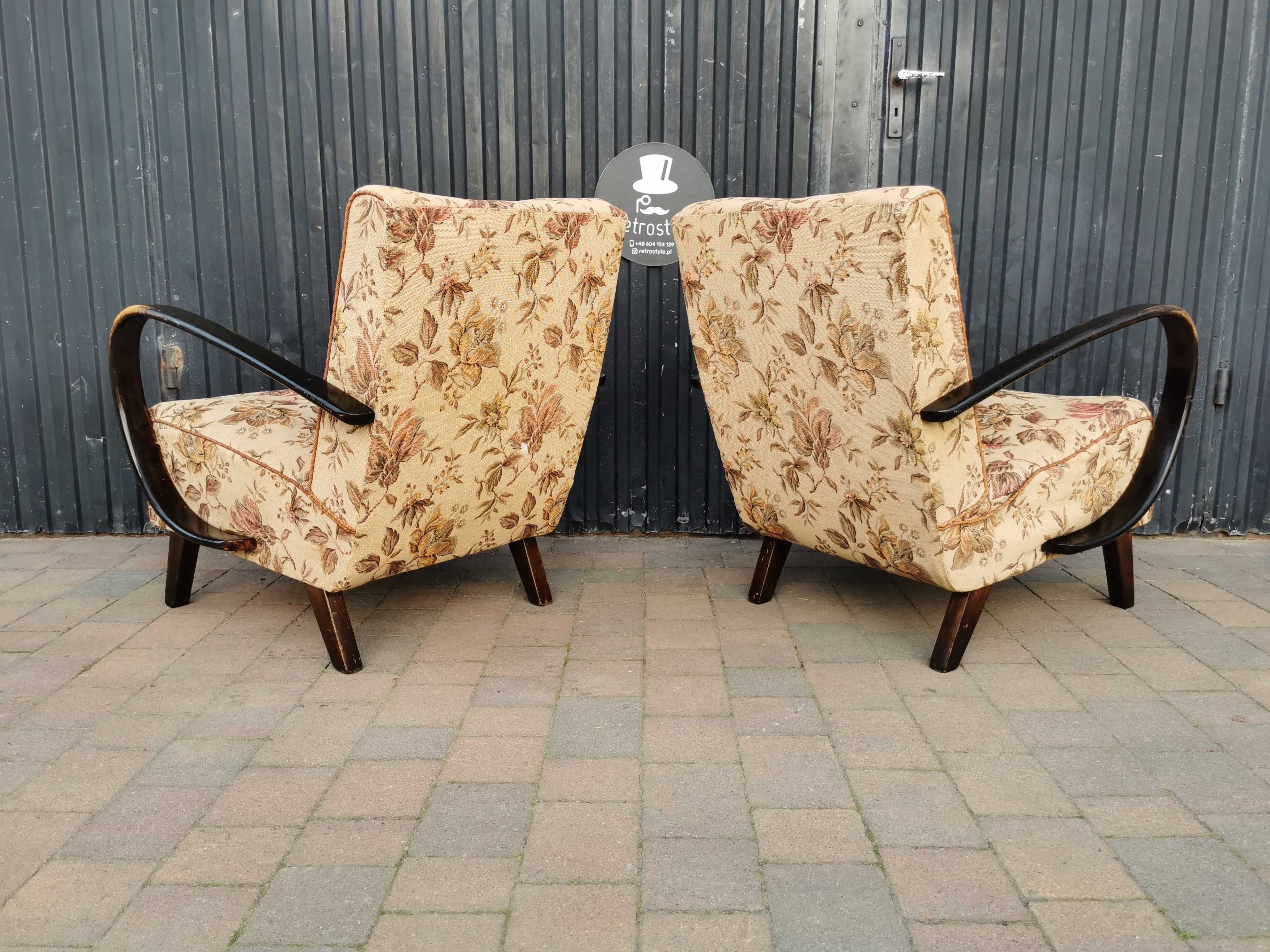 Fotel ART DECO typ H-227 J. Halabala, Czechosłowacja '30-'50, Retro
