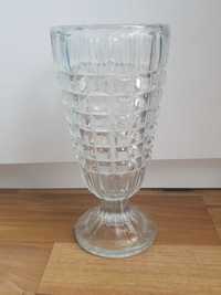 Duży wazon prl kryształ vintage huta szkła w kwadraciki