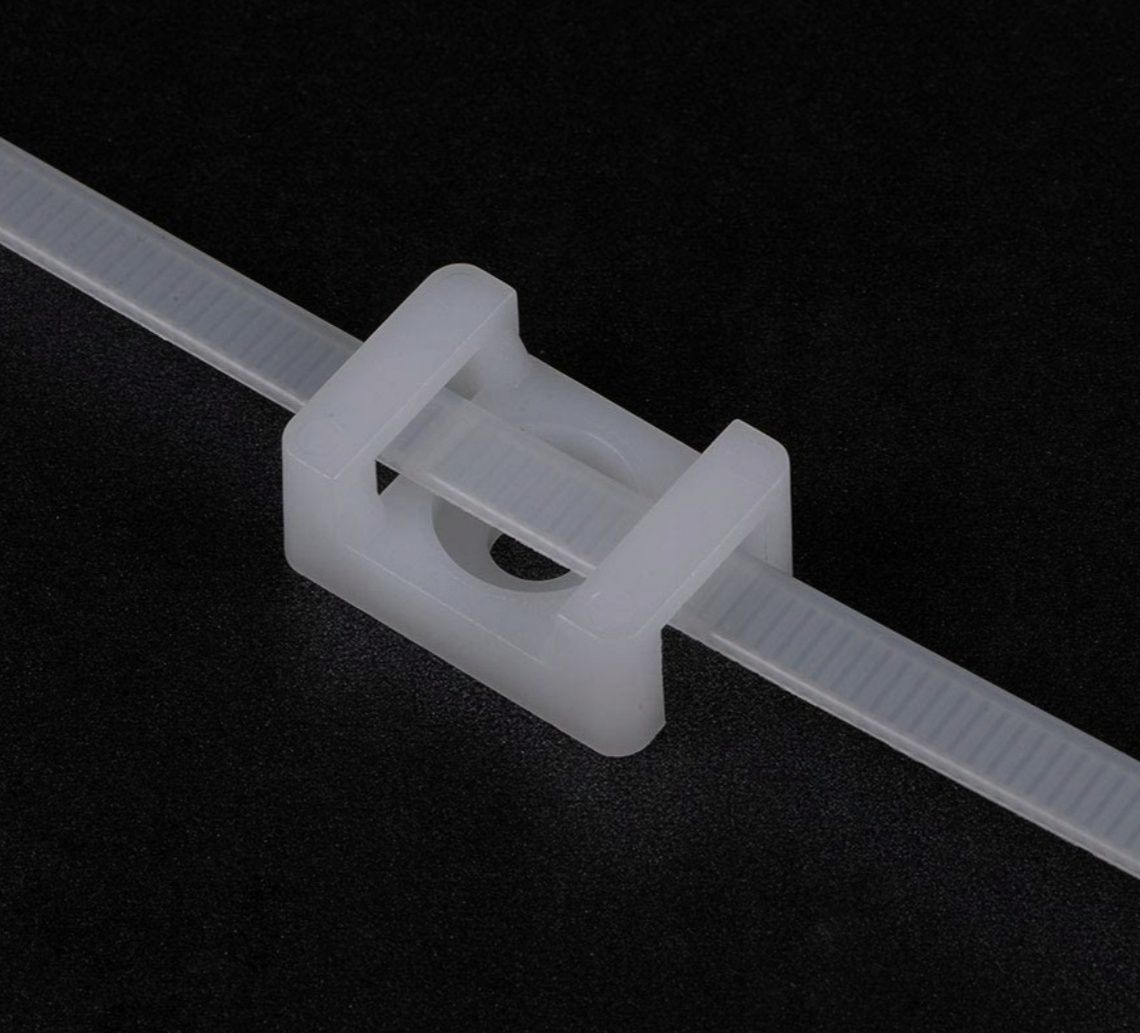 Uchwyt opaski kablowej siodełkowy przykręcany 22x16 mm - 1000 sztuk
