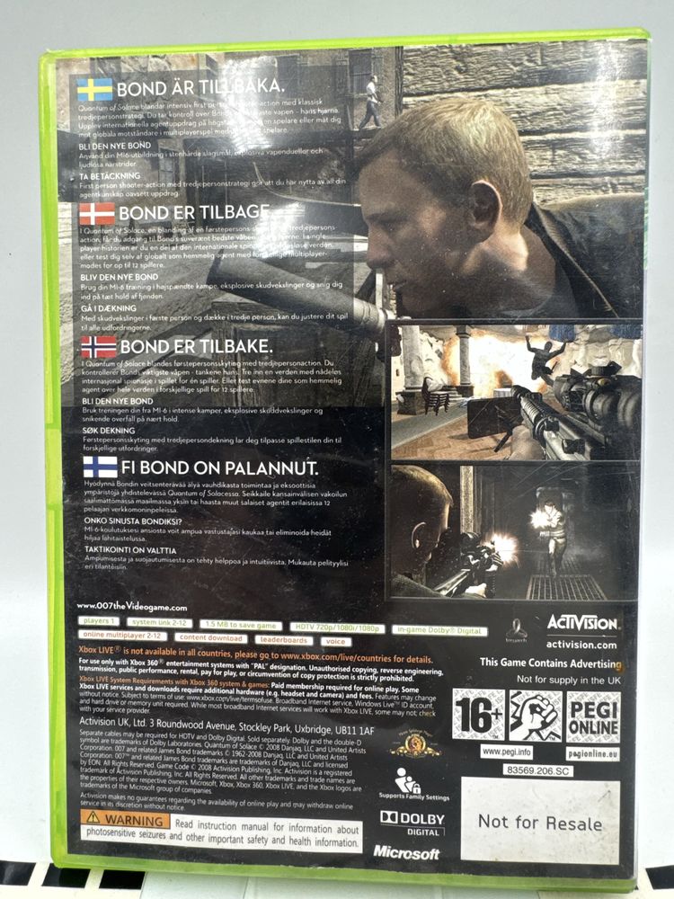 007 Quantum Of Solace Xbox 360 Gwarancja