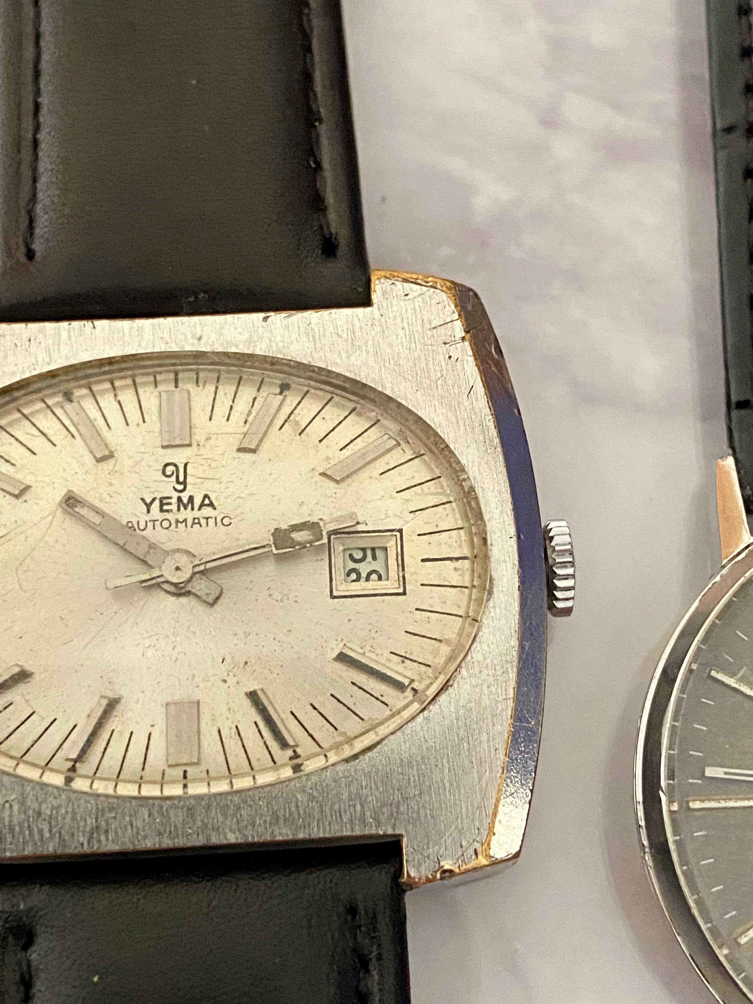 2 Relógios Yema Automático e Corda Manual de Homem