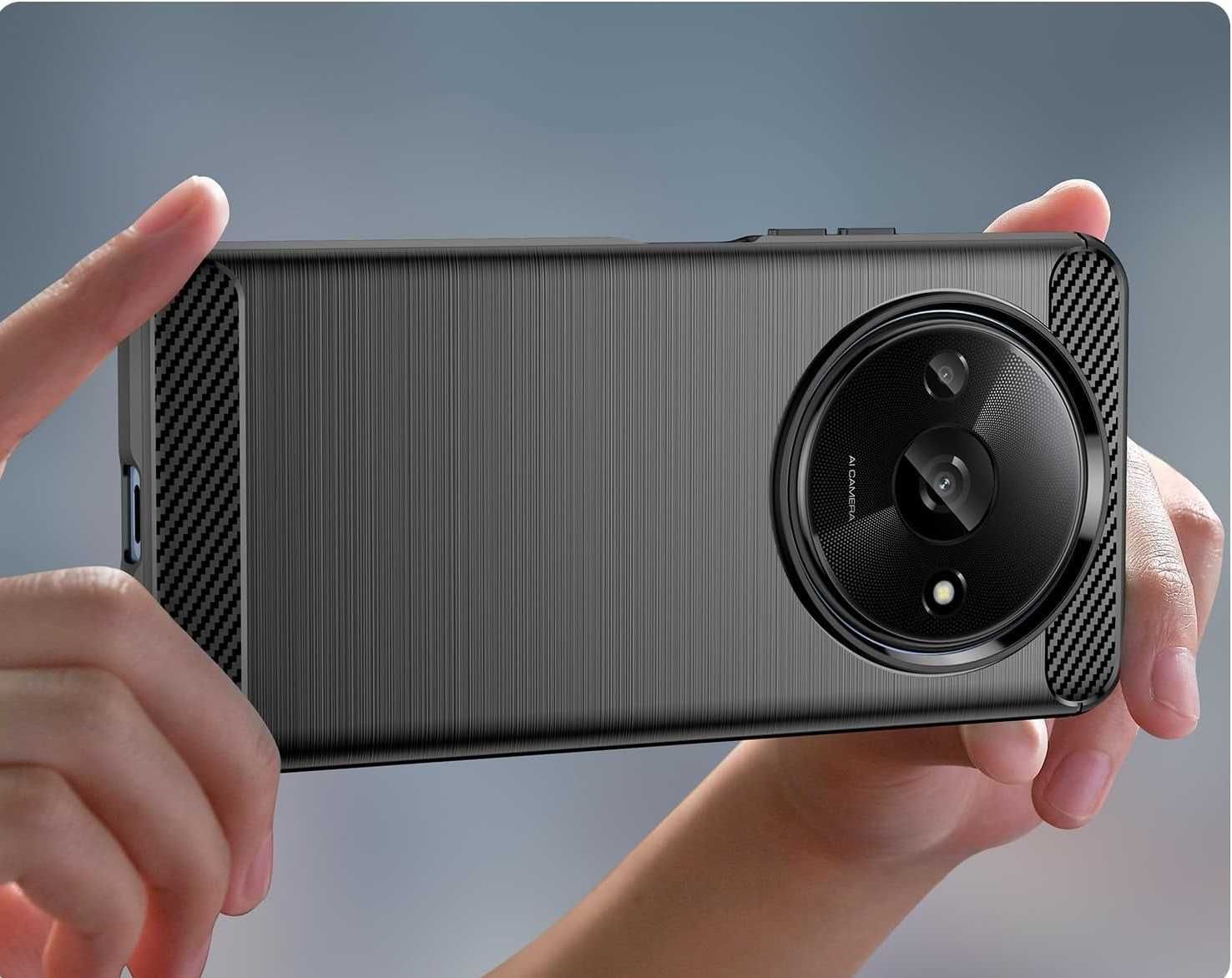 Etui Nakładka Carbon do Xiaomi Redmi A3 + Szkło Hartowane na ekran