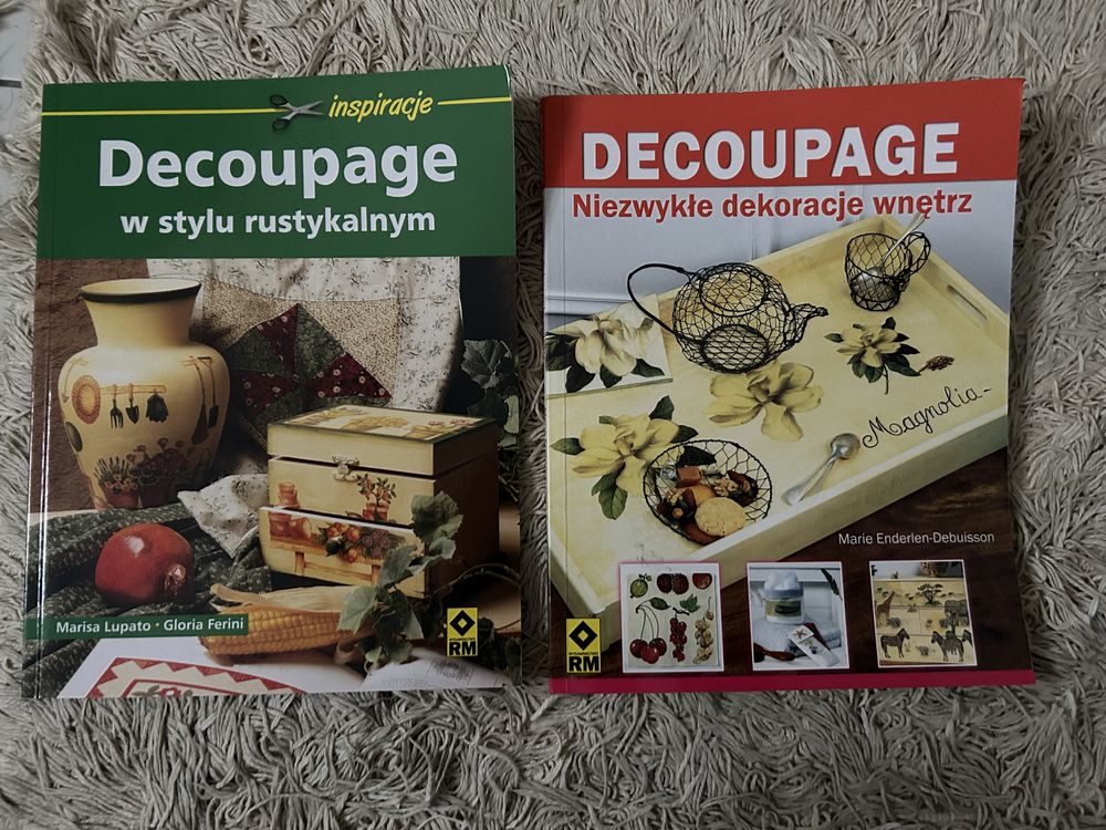 Dwie Książki Decoupage dekoracje