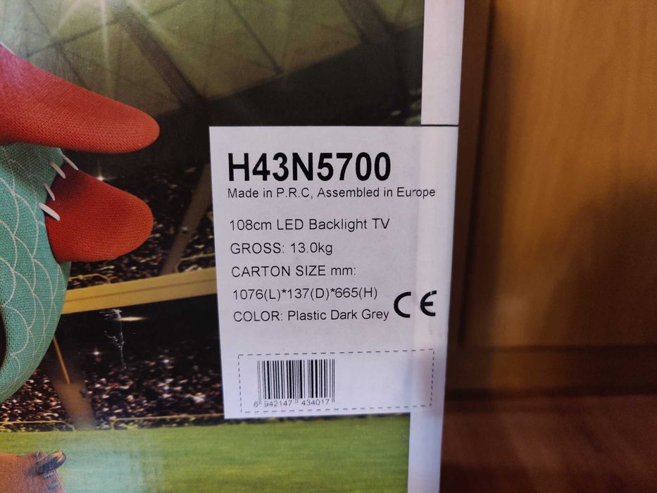 TV 4K Hisense H43N5700