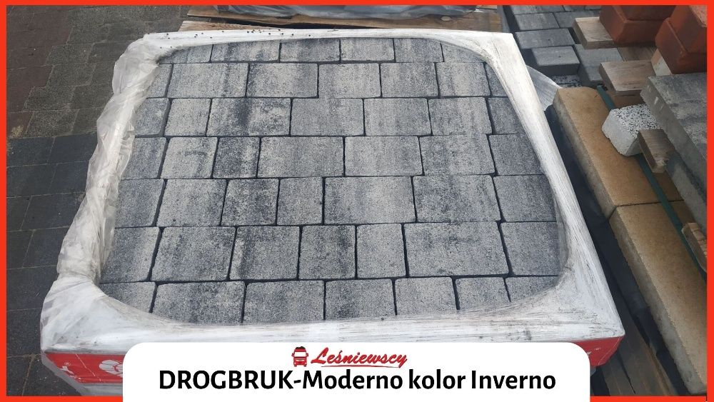 Kostka brukowa na podjazd DROGBRUK-Moderno 6cm kolory zimowe