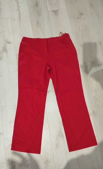 Червоні штани 54-56 розмір коттон