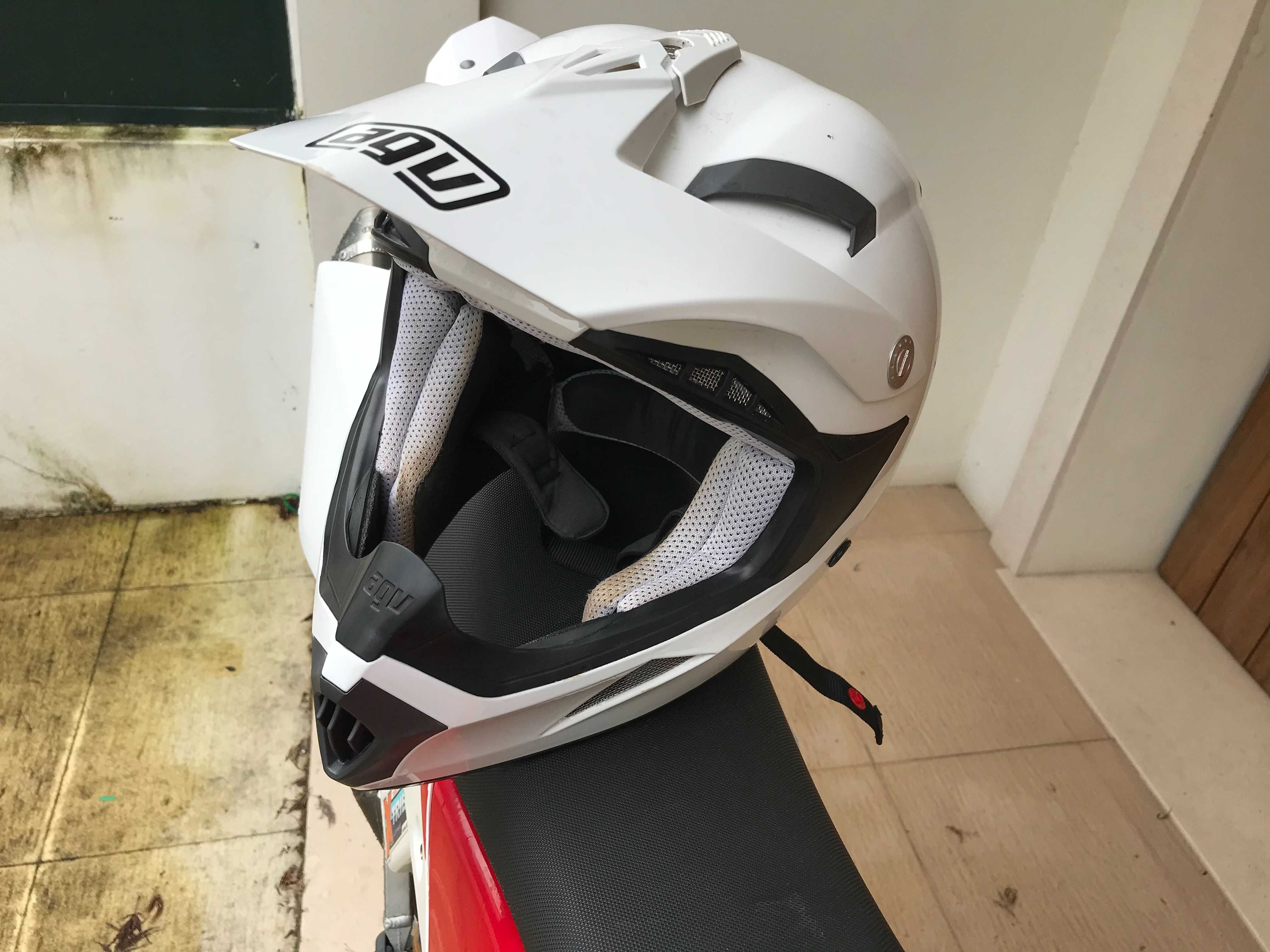 Capacete Cross Enduro AGV MT-X Branco