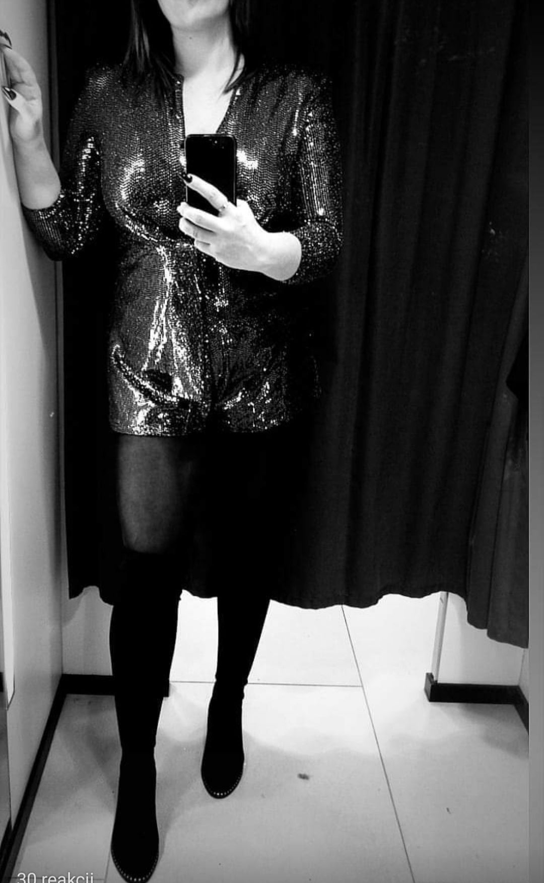 Kombinezon wieczorowy Zara cekiny m/l