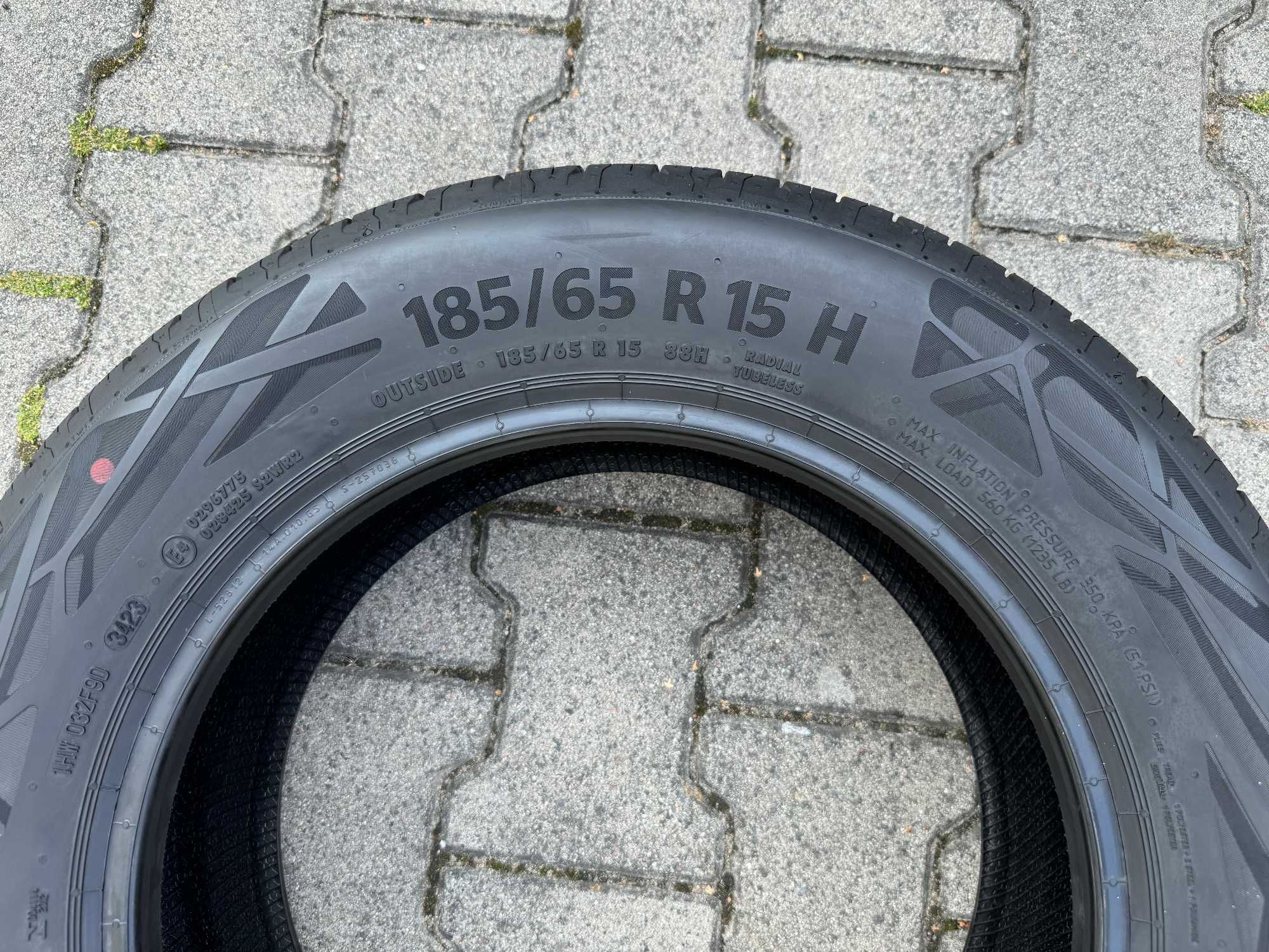 4x Nowe opony letnie 185/65r15 88H CONTINENTAL EcoContact 6 (2023r)