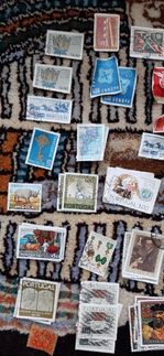 selos variados nacionais e internacionais