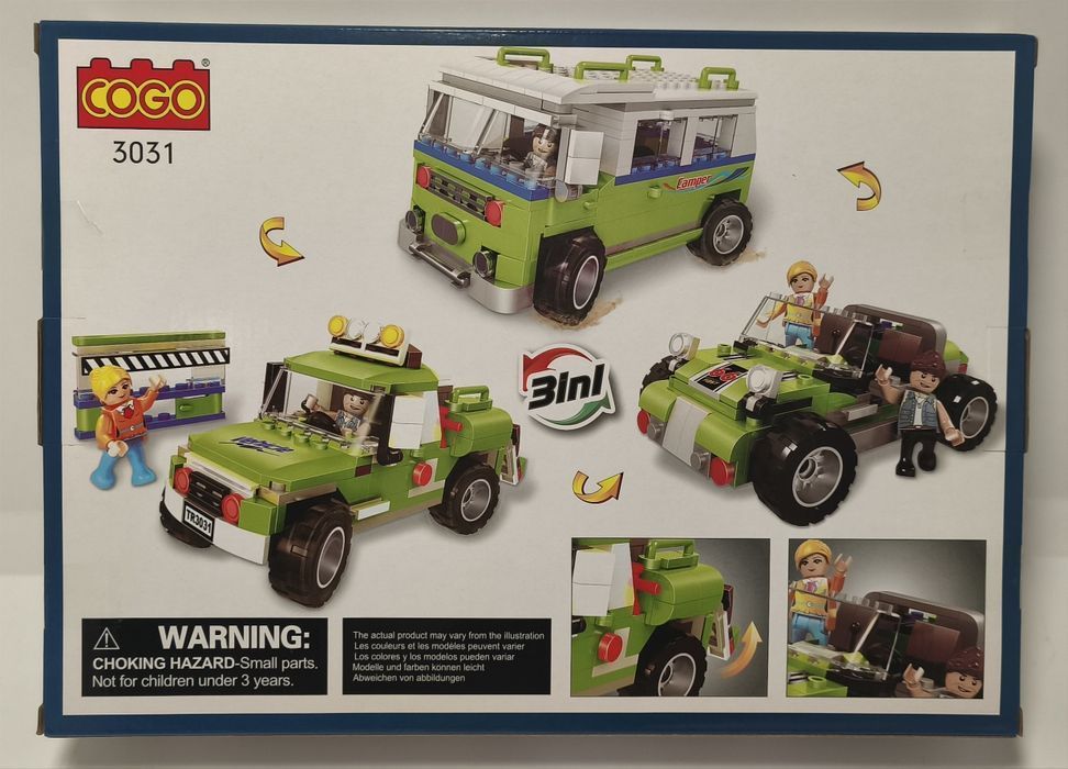 Klocki Cogo camper 3w1 trzy różne pojazdy