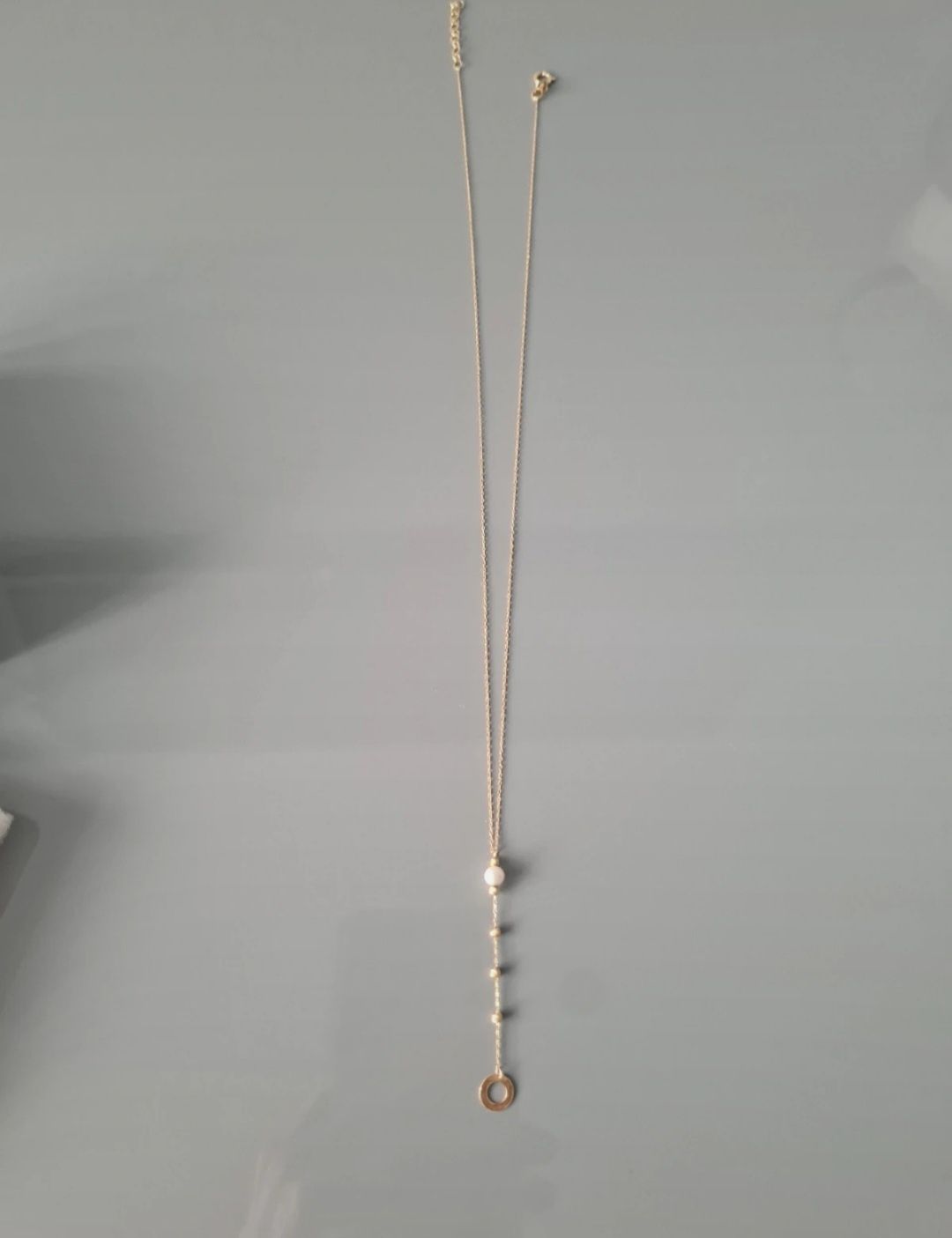 Łańcuszek Celebrytka z perłą 585