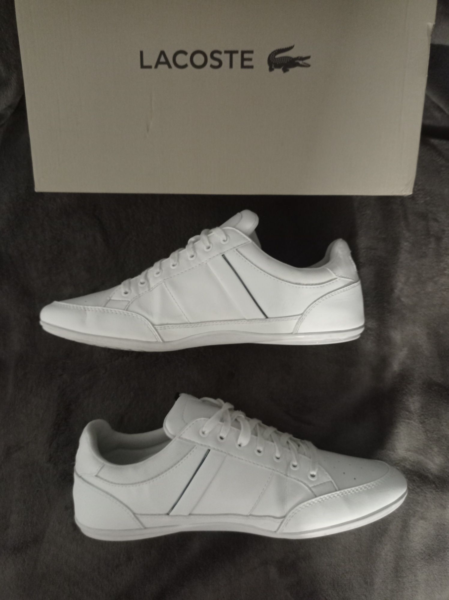 Buty Lacoste Chaymon rozmiar 44 skórzane skóra białe super męskie