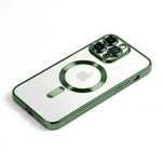 Etui Silikonowe Iphone 13/14/15Plus Pro Max Magnetyczne Ciemny Zielony
