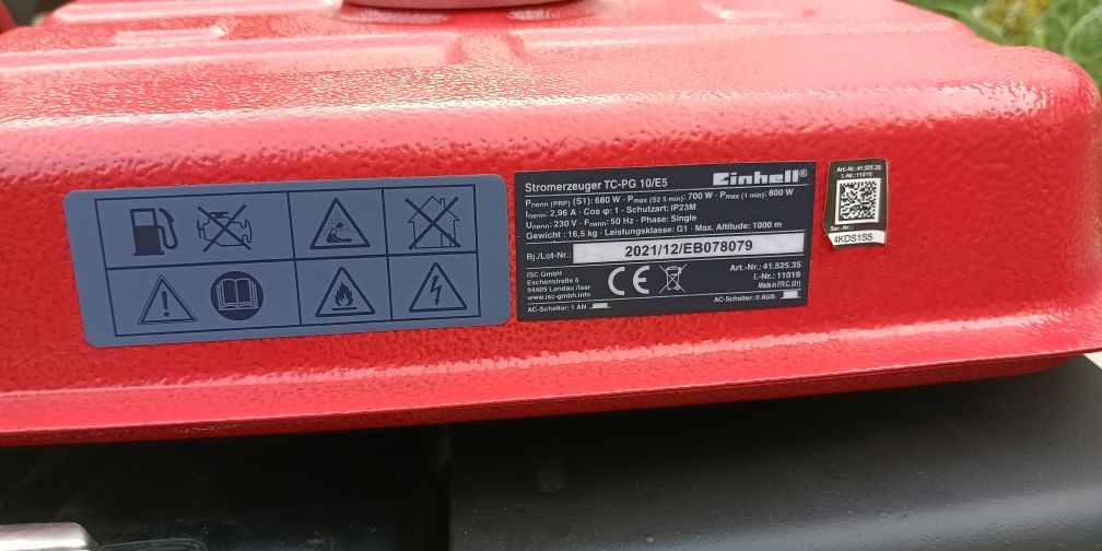 Генератор бензиновий Einhell TC-PG 10/E5