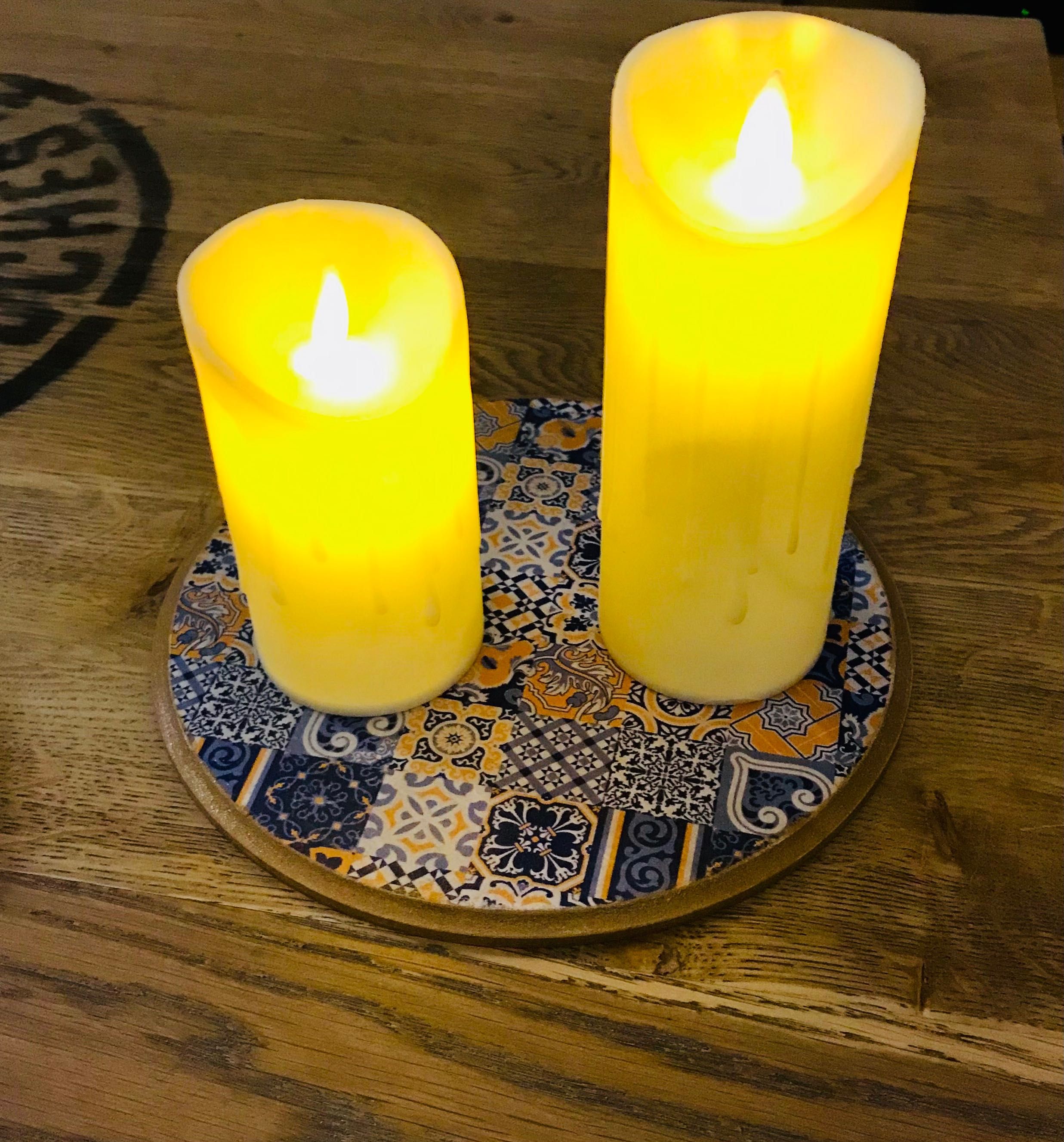 Podkładka podstawka pod świece na stół okrągła