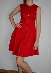 Czerwona sukienka z suwakiem Mohito 152/158 Nowa