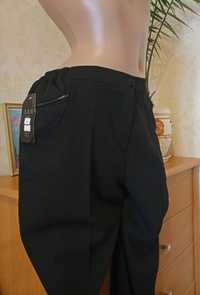 Стильные деловые черные женские брюки штаны большого размера 56 р. XL