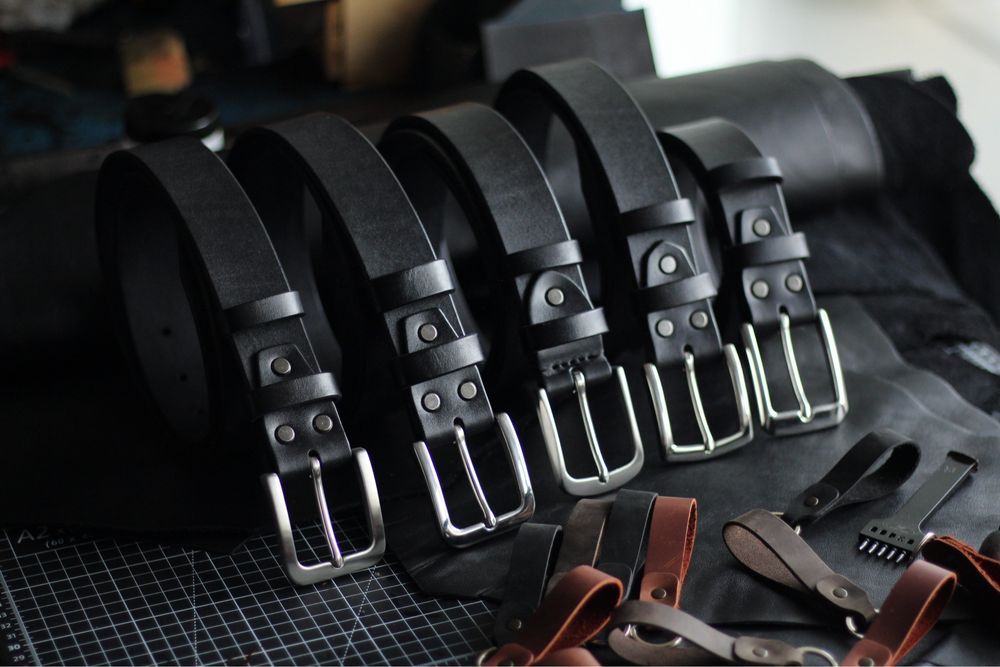 Ремінь шкіряний чоловічий ручної роботи. Подарунок. Ремень мужской