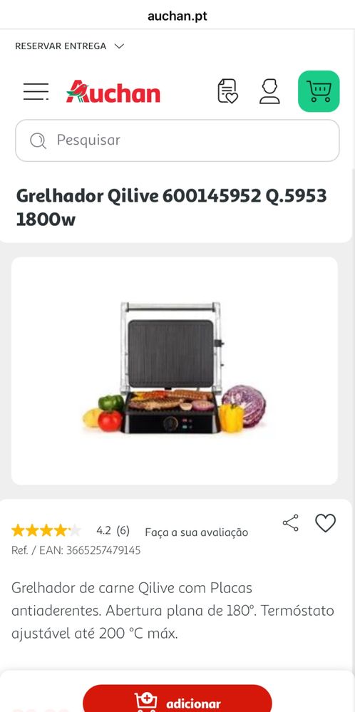 Grelhador / Tostadeira Qilive
