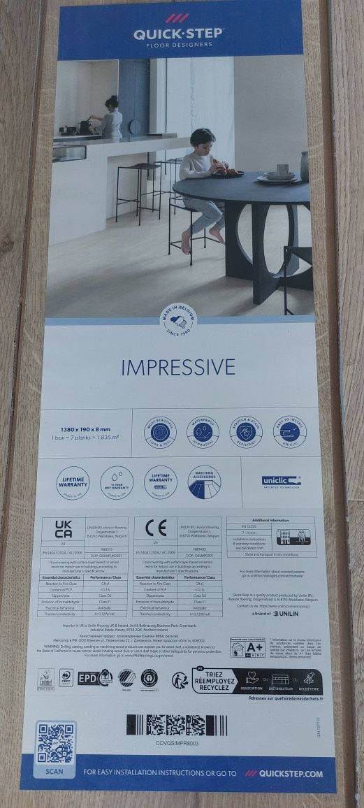Panele podłogowe Quick-Step IM 1847 Impressive Dąb Klasyczny Beżowy