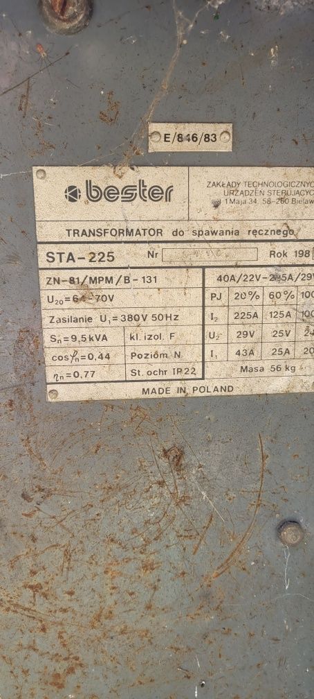 Spawarka transformatorowa Bester STA-225 – stary, dobry sprzęt z duszą