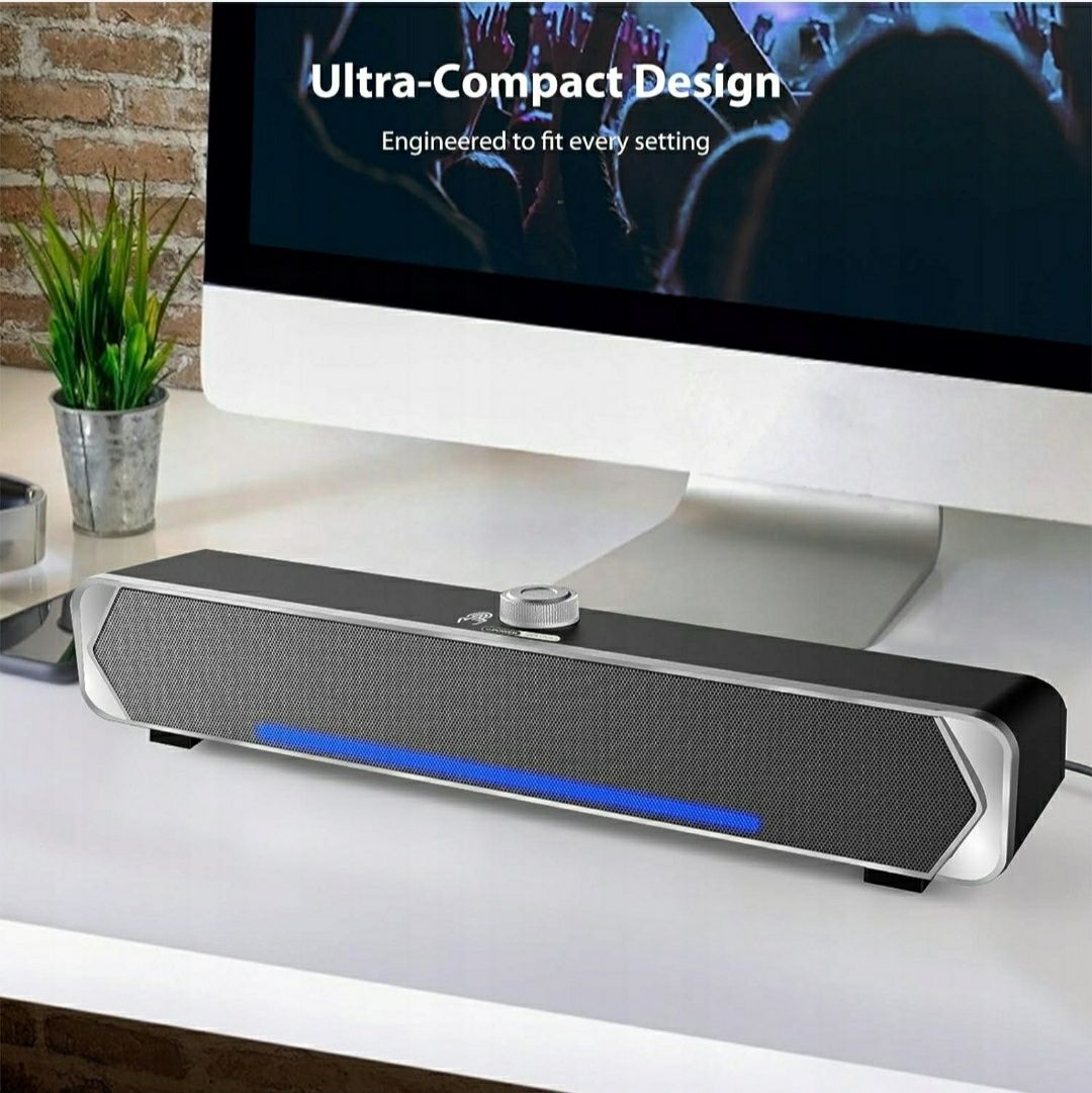 PROMOCJA Głośnik 2.0 HEANTTV A80 6 W czarny do komputera Bluetooth