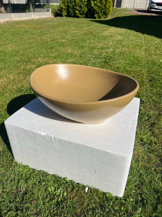 Umywalka Nablatowa owalna VidaXL MATOWA limonka