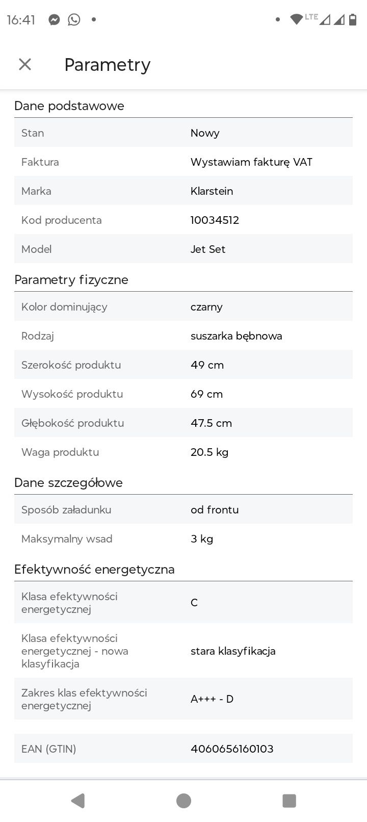 Suszarka do ubrań mała