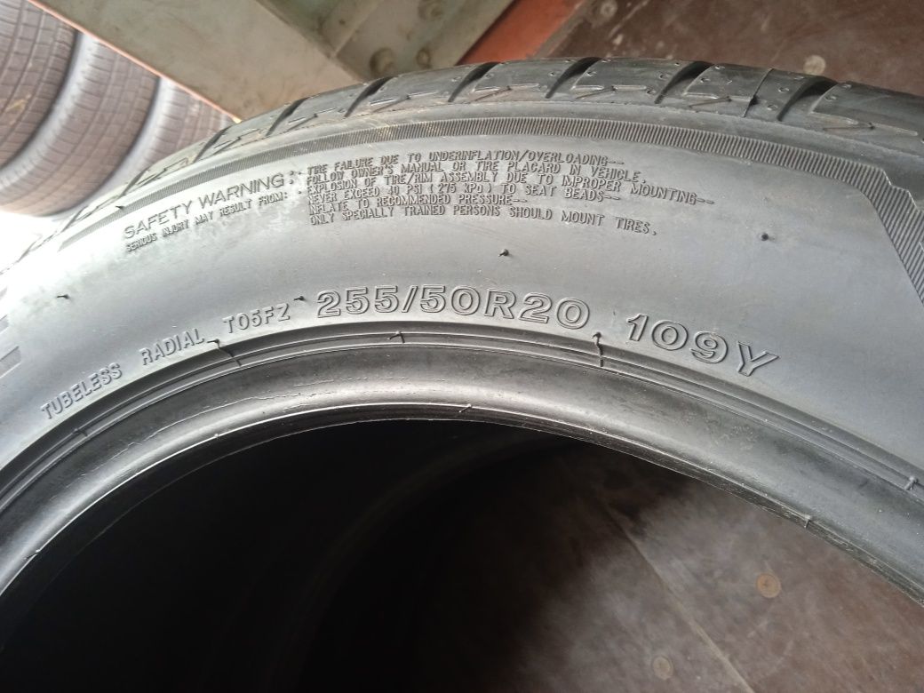 Opony Letnie 255/50R20 Bridgestone Turanza T005 Nowe Para