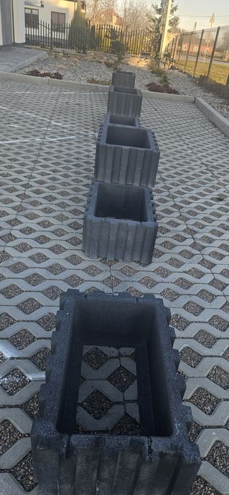 Gazon betonowy doniczka Polbruk 60x40x25 grafit ABAX