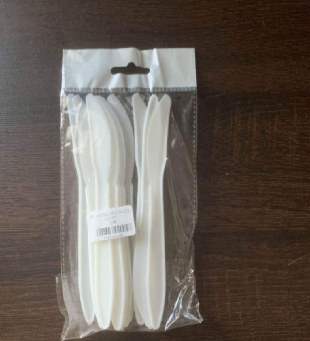 Nożyki plastikowe białe 12szt 48tknk
