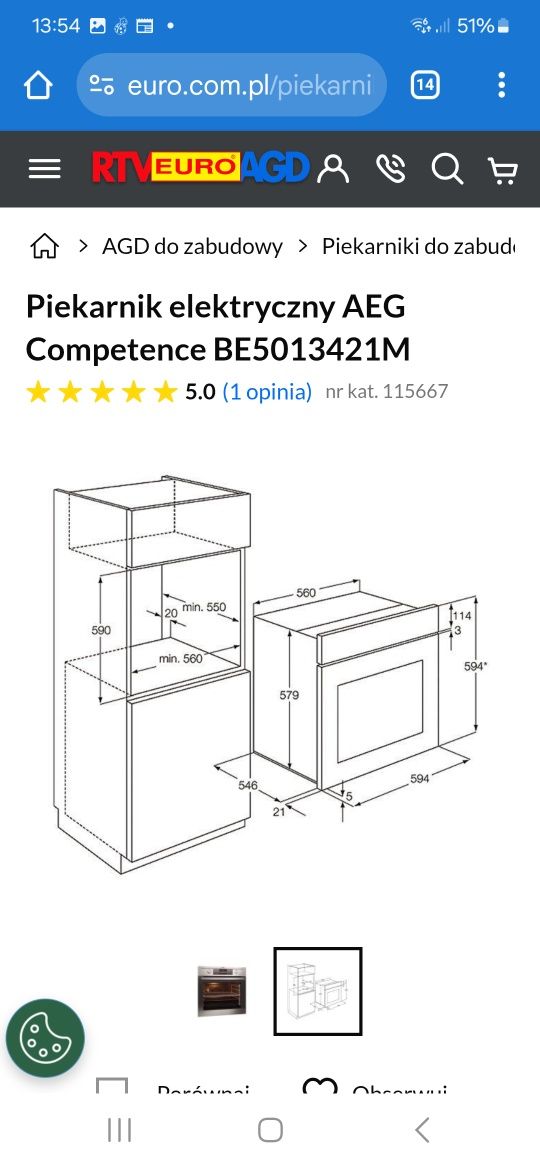 Piekarnik AEG competence