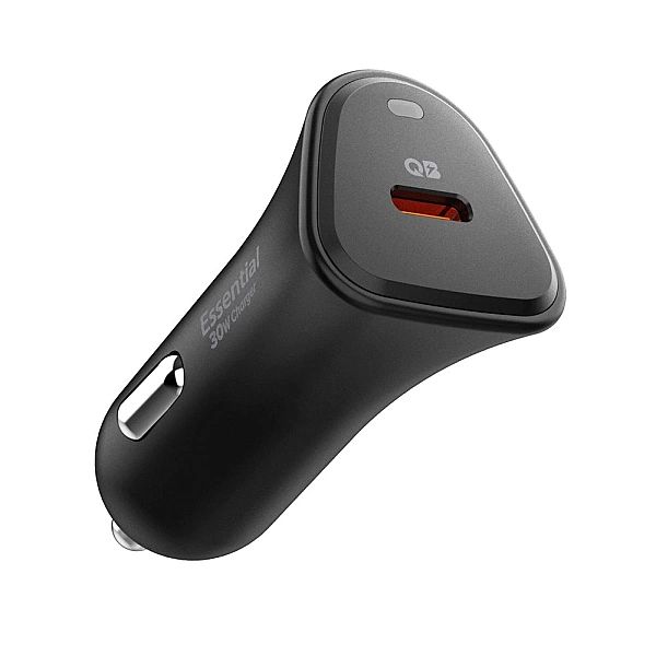 Spigen Essential Ev301/1-Port Car Charger 30W Black