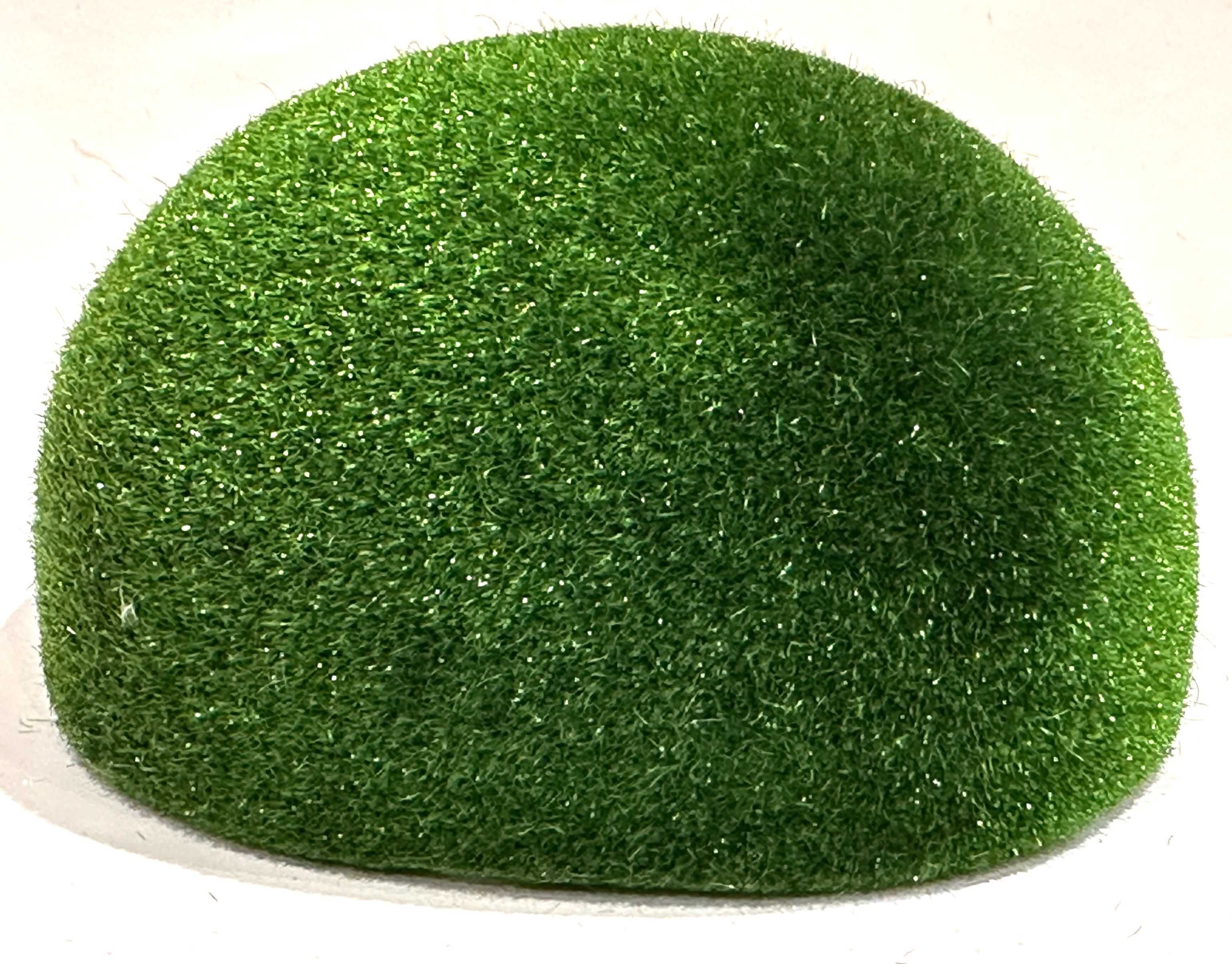 Półkula flokowana zielona " kamień" styropianowa 1szt