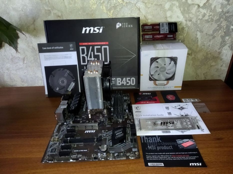 Комплект Ryzen 5 3600 MSI B450 16Gb DDR4 + кулер!