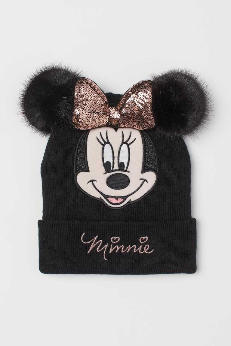 Двойная вязка, шапка Minnie Mouse, h&m.