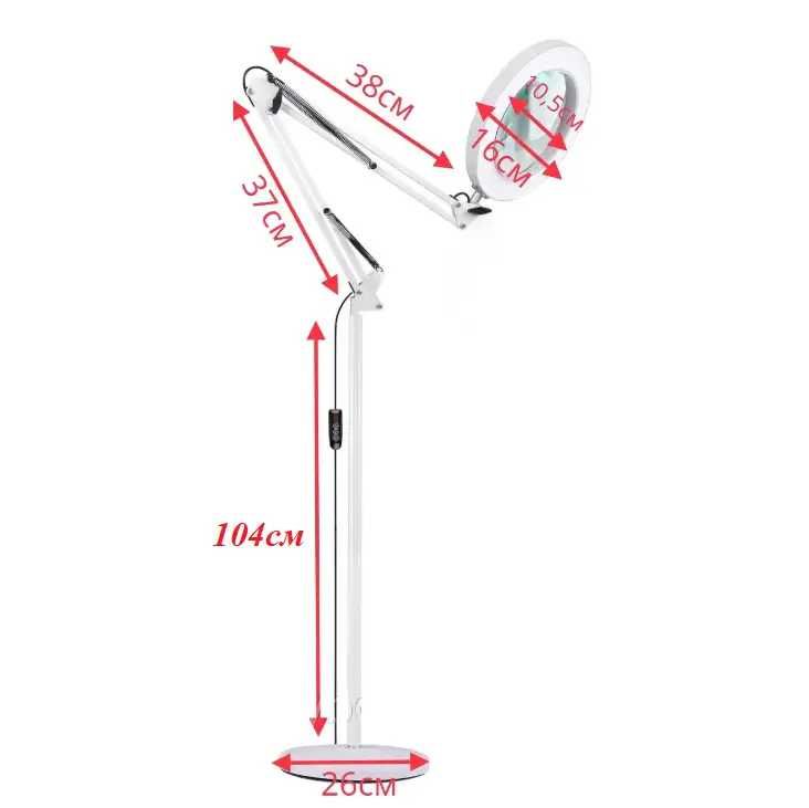 Професійна лампа-лупа LED FS-075 (8-кратне збільш) струбцина та штатив