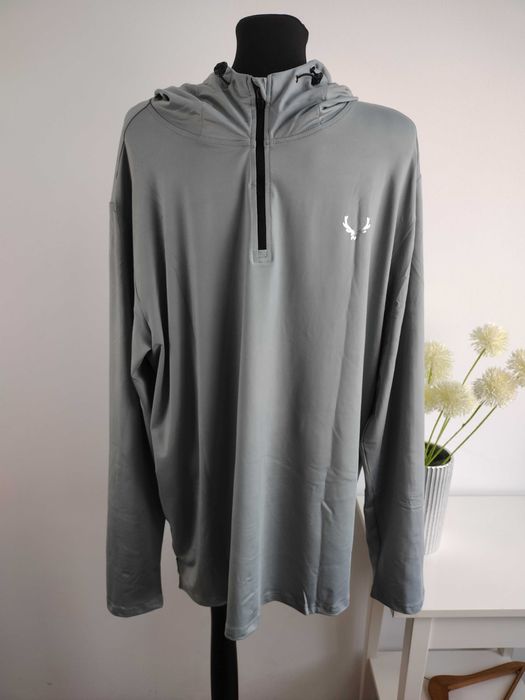 Bluza męska Jmierr z kapturem XXL 3XL – sportowa, jasnozielona / szara