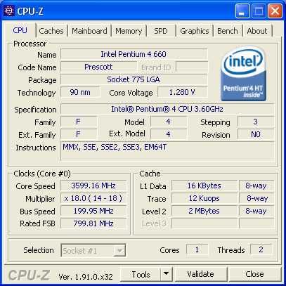 Раритетний Pentium 4 660, протестований