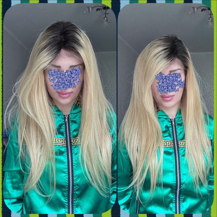 Натуральный парик славянка детские волосы с имитацией кожи блонд 70 см