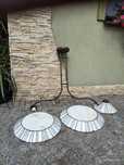 Lampa kuta z witrażowymi kloszami + 2 kinkiety do kompletu