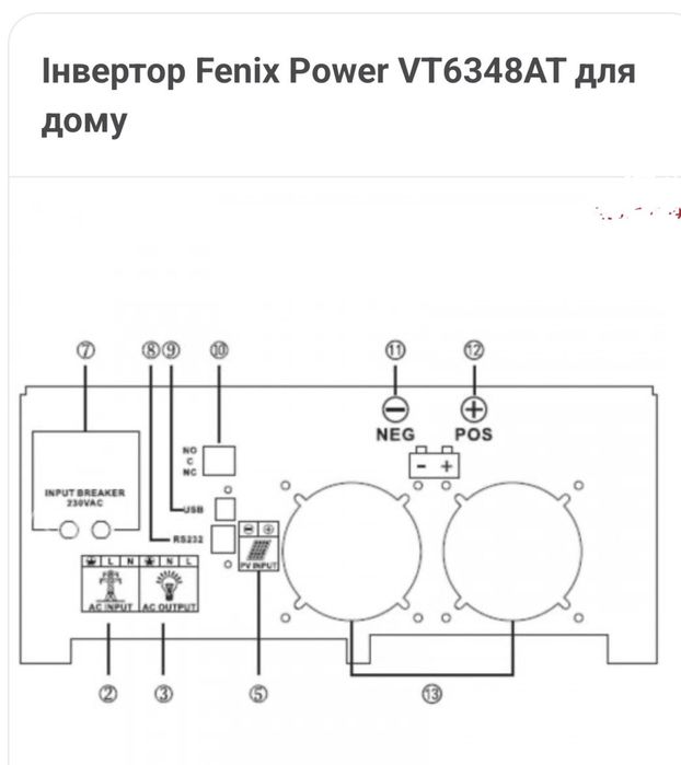 Інвертор Fenix  Power VT6348AT