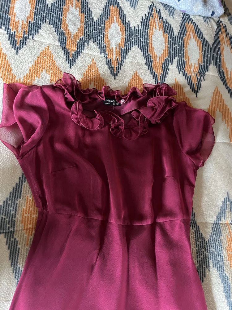 Vestido de cerimonia fuscia/bordeaux