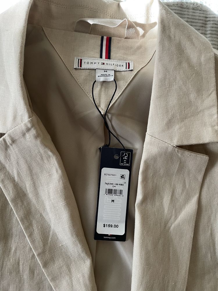 Жакет лен піджак Tommy Hilfiger Massimo dutti