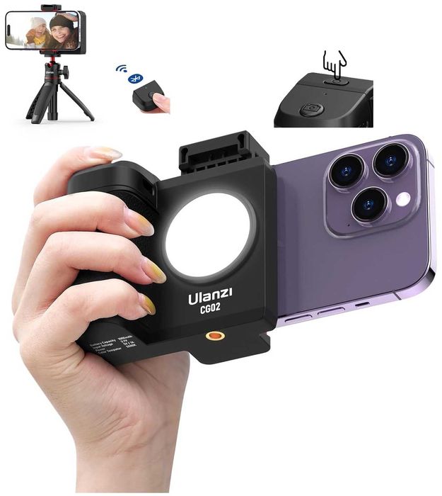 Uchwyt Smartfona ULANZI CG-02 Grip Pilot Bluetooth Statyw Zimna Stopka