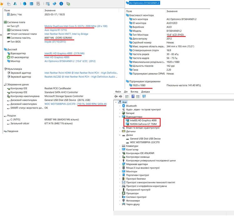 Трансформер Acer AspireR7-571G | Сенсорний Full HD | GeForce 750M