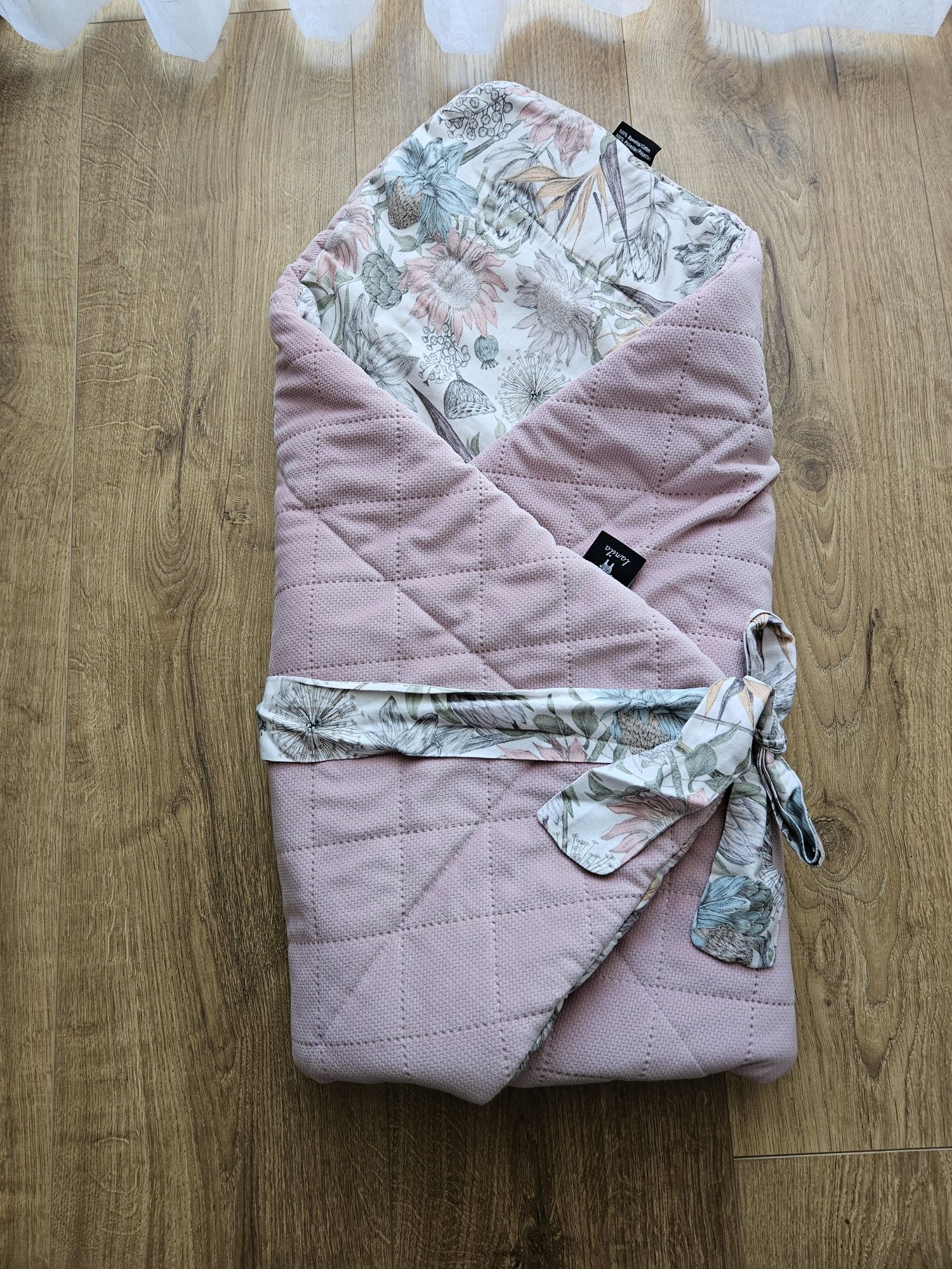 Rożek becik Lanila Velvet Sepia Rose Vintage Meadow