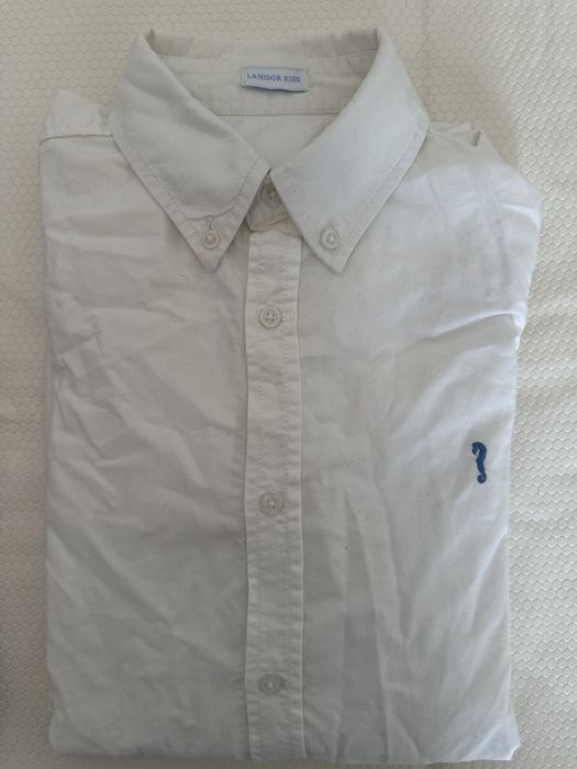 Camisas Lanidor Oxford Azul e Branca 12 anos