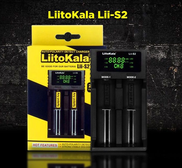 Оригинал! Зарядное устройство LiitoKala S2 Lii-S2 18650 21700 AA AAA